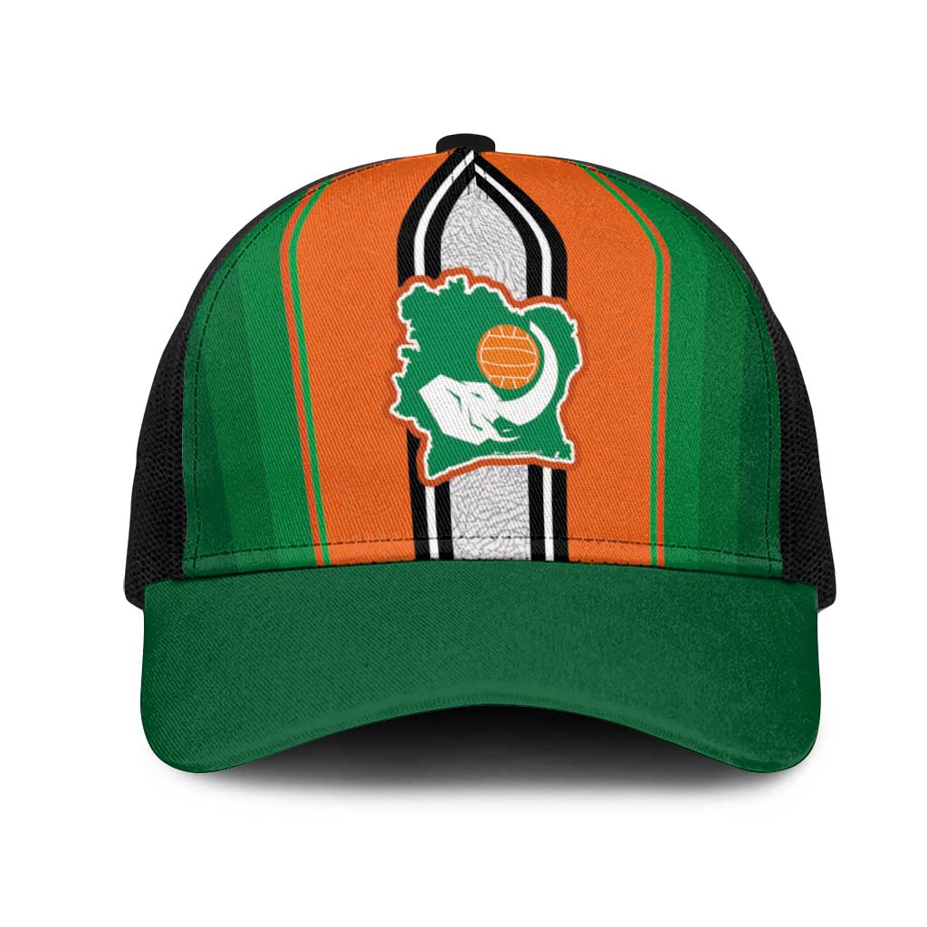 Côte d'Ivoire National Football Baseball Net Cap Les Elephants-Sporty Stripes - African Pride
