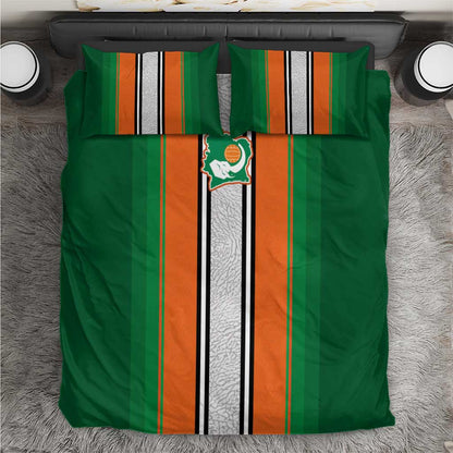Côte d'Ivoire National Football Bedding Set Les Elephants-Sporty Stripes - African Pride
