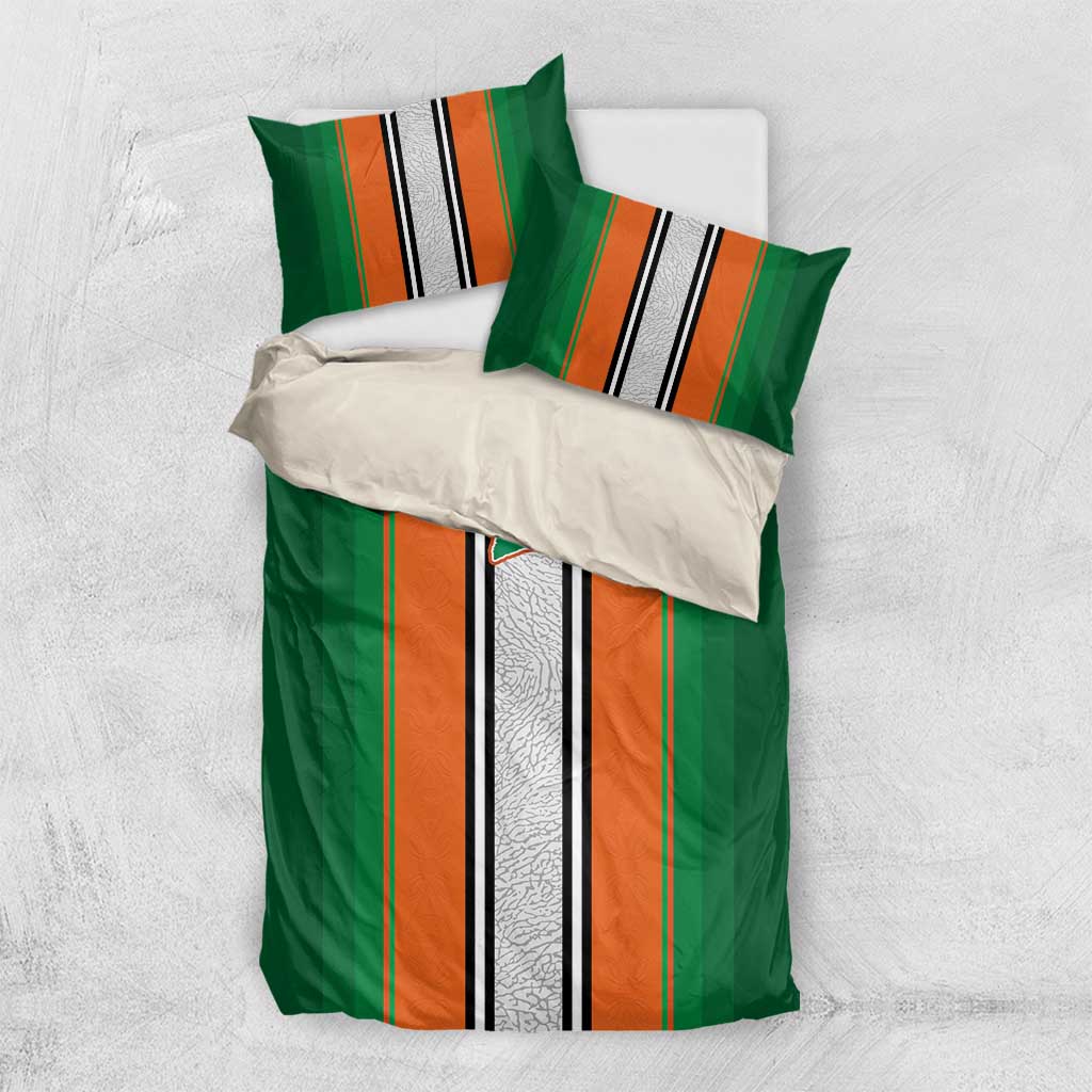 Côte d'Ivoire National Football Bedding Set Les Elephants-Sporty Stripes - African Pride