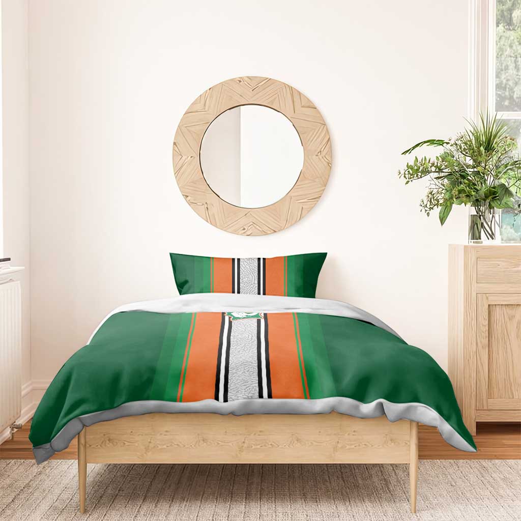 Côte d'Ivoire National Football Bedding Set Les Elephants-Sporty Stripes - African Pride
