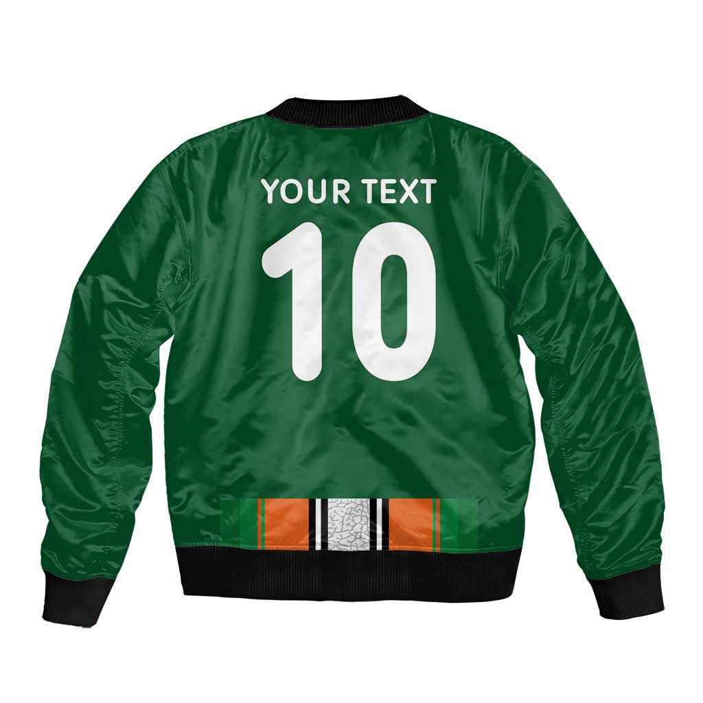 Custom Côte d'Ivoire National Football Bomber Jacket Les Elephants-Sporty Stripes - African Pride