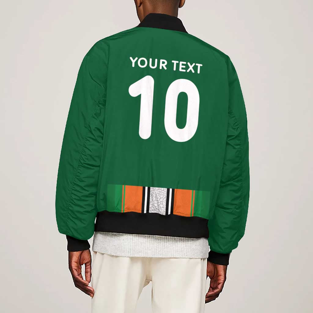 Custom Côte d'Ivoire National Football Bomber Jacket Les Elephants-Sporty Stripes - African Pride