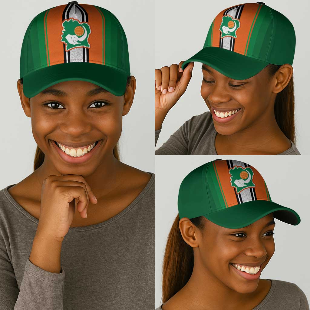 Côte d'Ivoire National Football Classic Cap Les Elephants-Sporty Stripes - African Pride