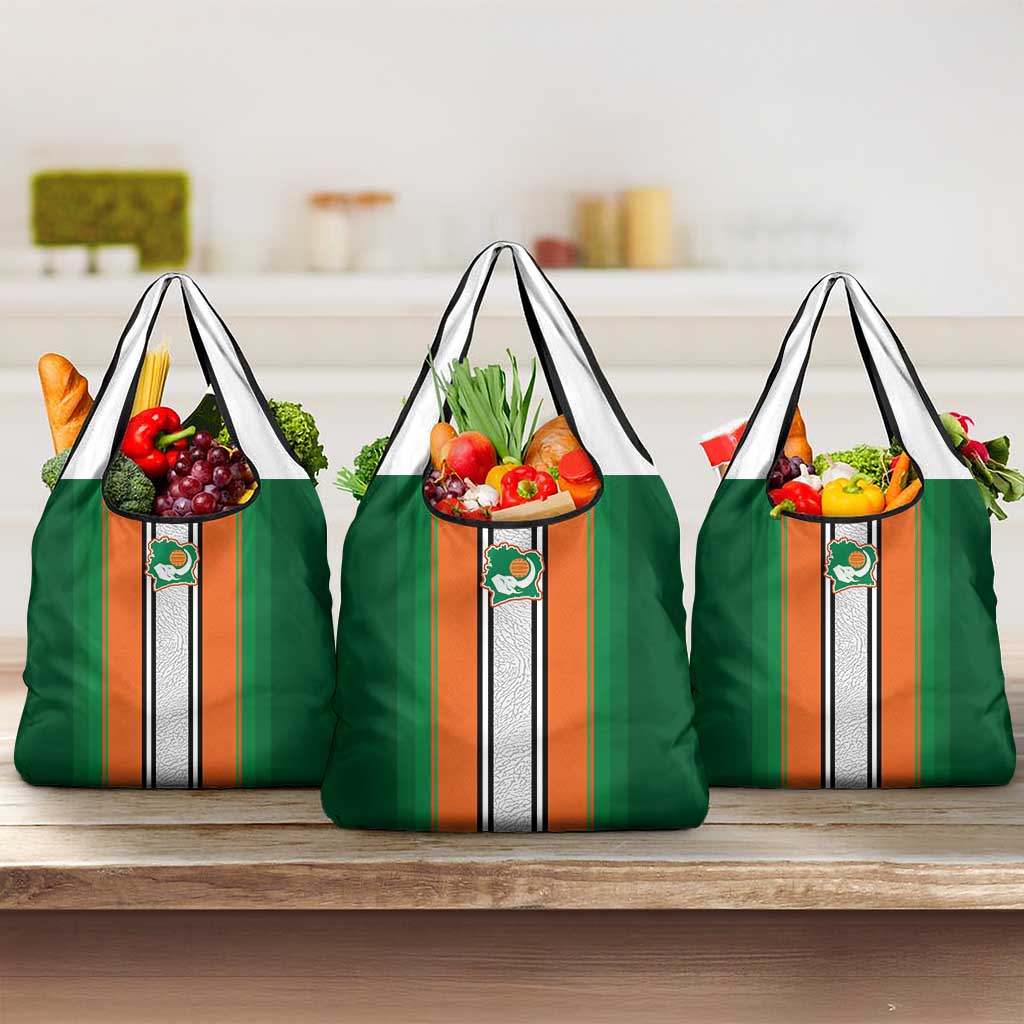 Côte d'Ivoire National Football Grocery Bag Les Elephants-Sporty Stripes - African Pride