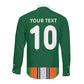 Custom Côte d'Ivoire National Football Long Sleeve Button Shirt Les Elephants-Sporty Stripes - African Pride