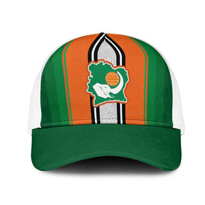 Côte d'Ivoire National Football Mesh Trucker Cap Les Elephants-Sporty Stripes - African Pride