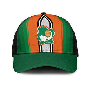 Côte d'Ivoire National Football Mesh Trucker Cap Les Elephants-Sporty Stripes - African Pride