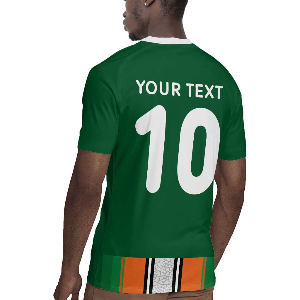 Custom Côte d'Ivoire National Football Rugby Jersey Les Elephants-Sporty Stripes LT03