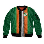 Custom Côte d'Ivoire National Football Sleeve Zip Bomber Jacket Les Elephants-Sporty Stripes - African Pride