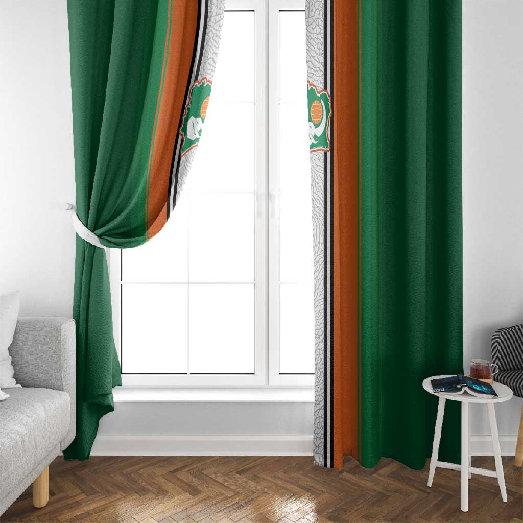 Côte d'Ivoire National Football Window Curtain Les Elephants-Sporty Stripes - African Pride