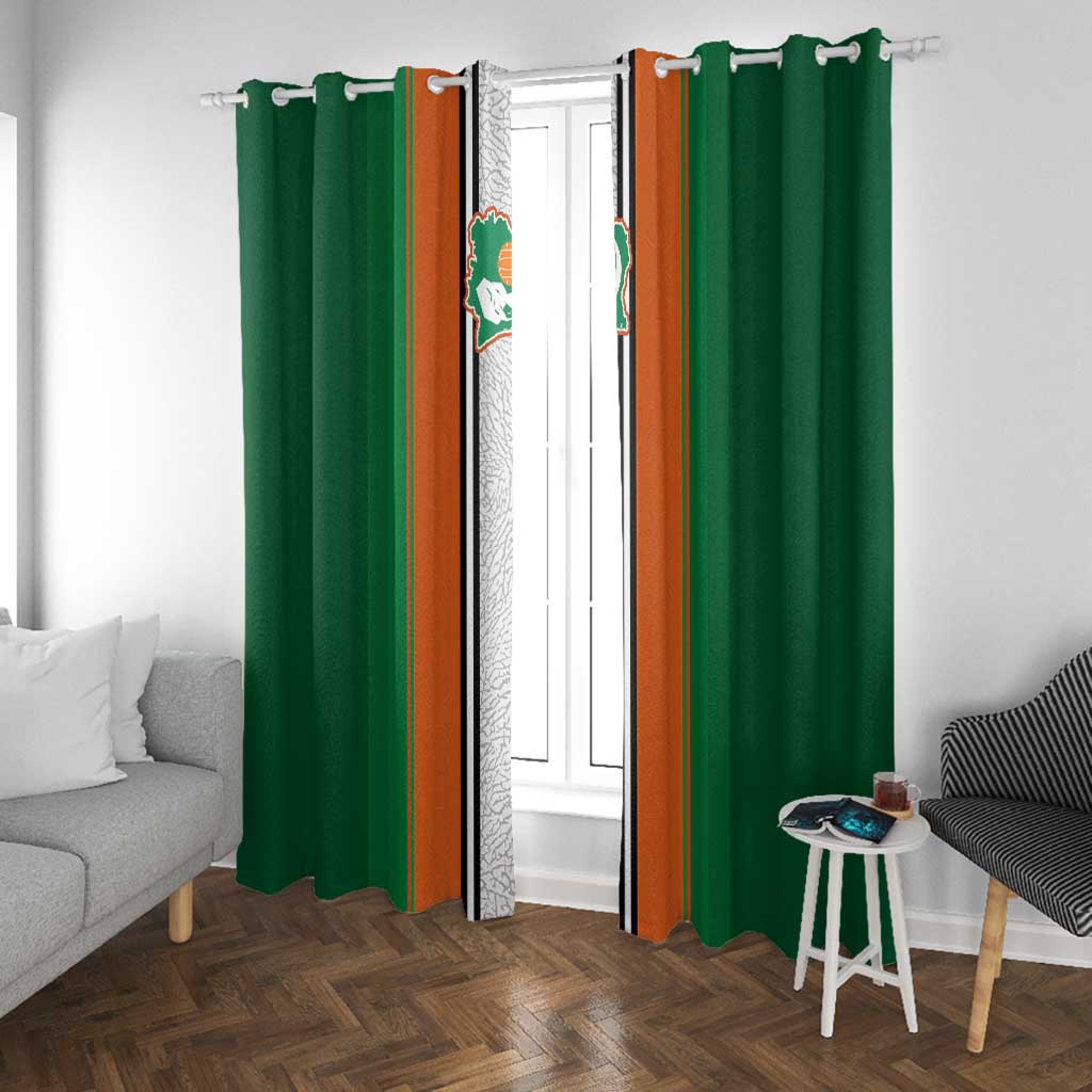 Côte d'Ivoire National Football Window Curtain Les Elephants-Sporty Stripes - African Pride