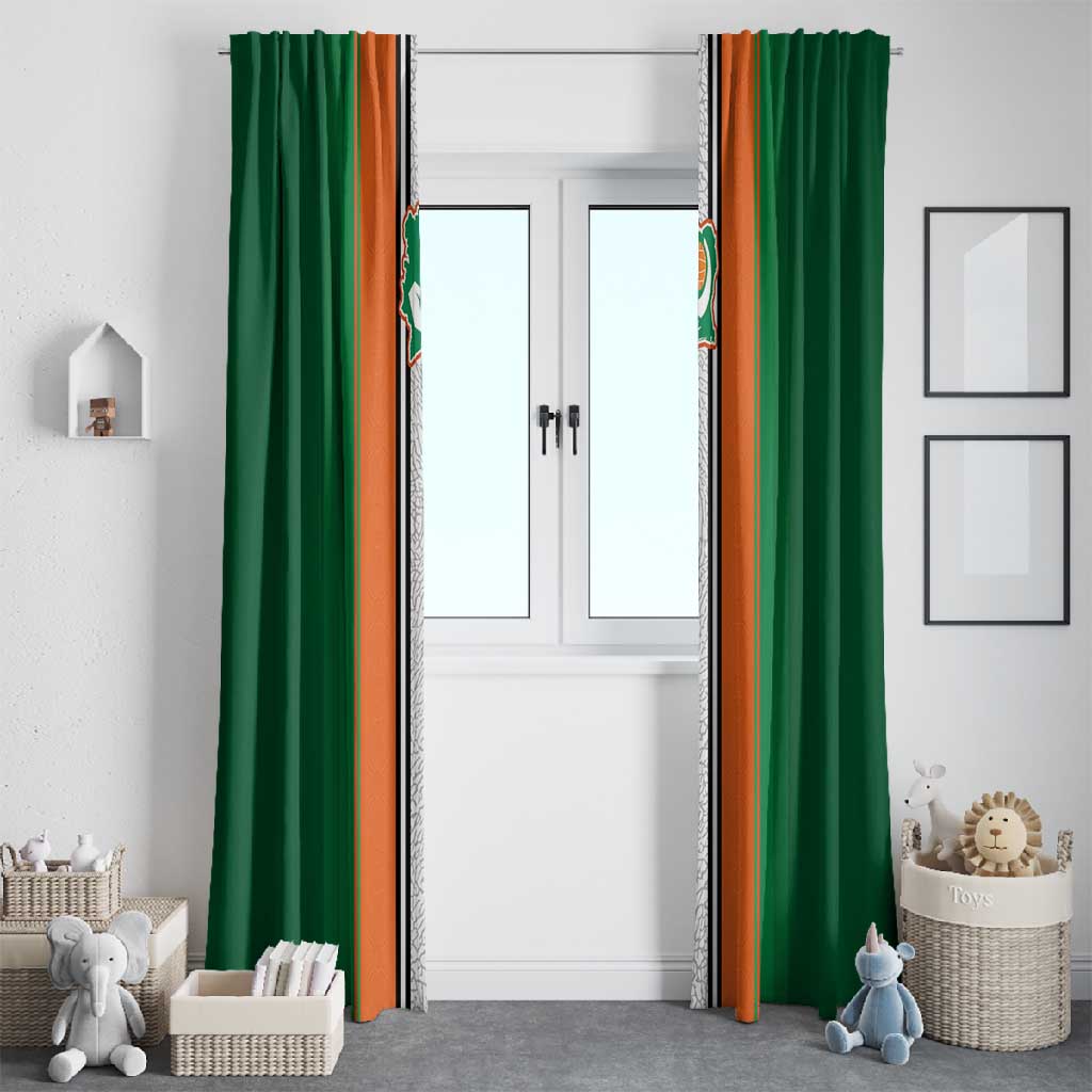 Côte d'Ivoire National Football Window Curtain Les Elephants-Sporty Stripes - African Pride