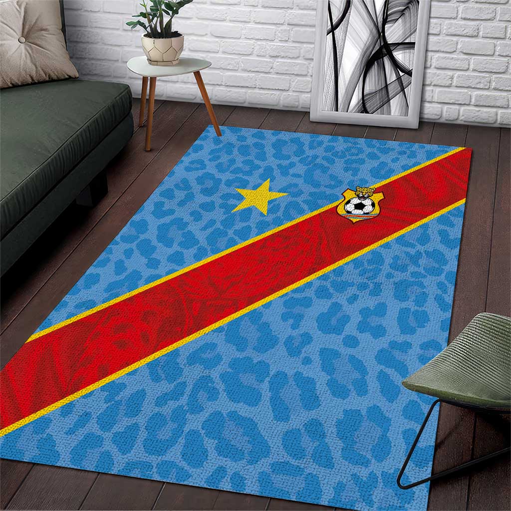 DR Congo National Football Area Rug Leopards Go Glory - African Pride