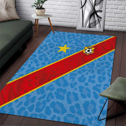 DR Congo National Football Area Rug Leopards Go Glory - African Pride