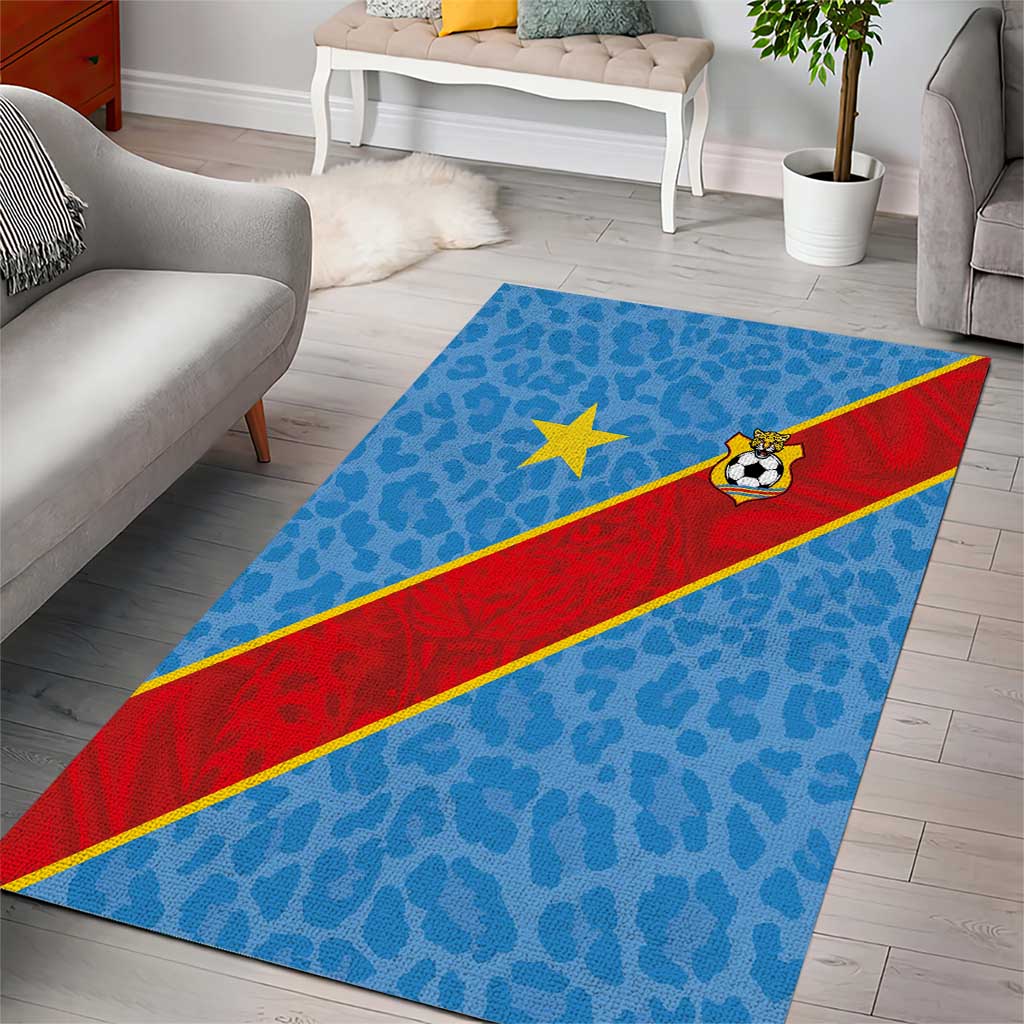 DR Congo National Football Area Rug Leopards Go Glory - African Pride