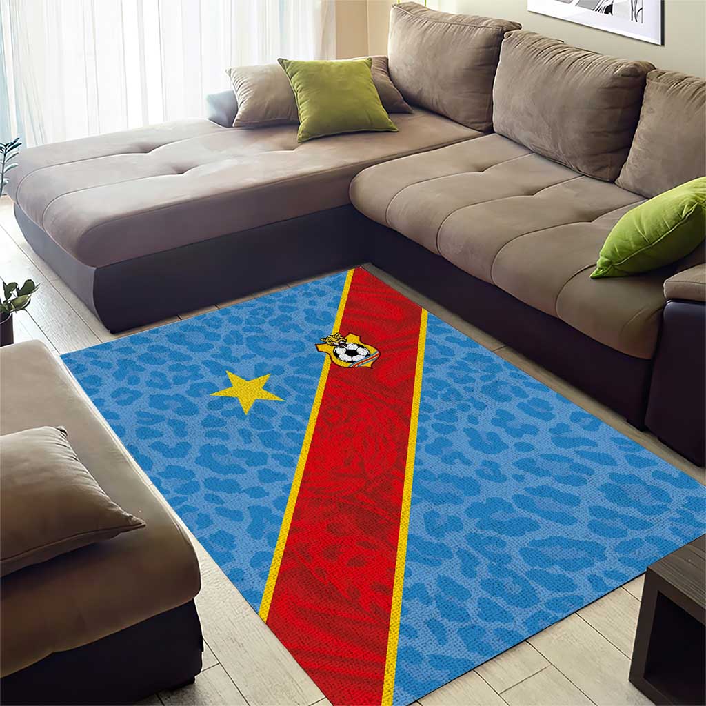 DR Congo National Football Area Rug Leopards Go Glory - African Pride