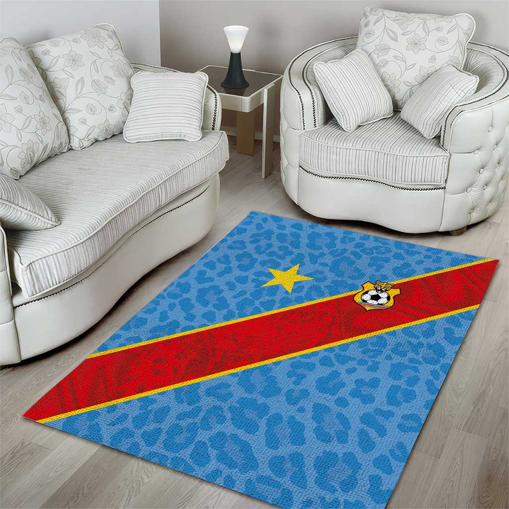 DR Congo National Football Area Rug Leopards Go Glory - African Pride