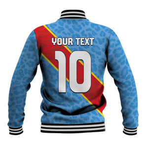 Custom DR Congo National Football Baseball Jacket Leopards Go Glory - African Pride