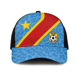 DR Congo National Football Baseball Net Cap Leopards Go Glory - African Pride