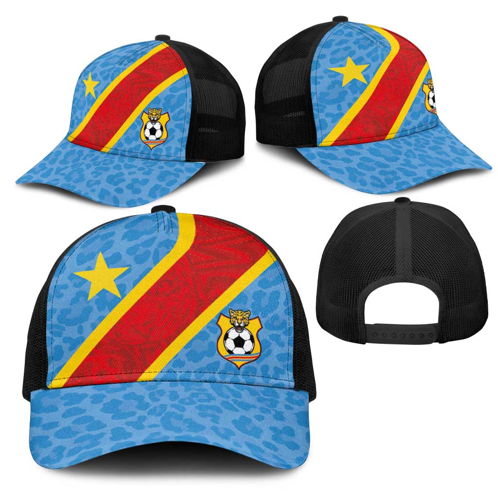 DR Congo National Football Baseball Net Cap Leopards Go Glory - African Pride