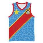 Custom DR Congo National Football Basketball Jersey Leopards Go Glory - African Pride