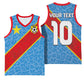 Custom DR Congo National Football Basketball Jersey Leopards Go Glory - African Pride