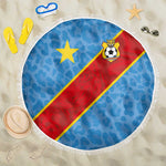 DR Congo National Football Beach Blanket Leopards Go Glory - African Pride