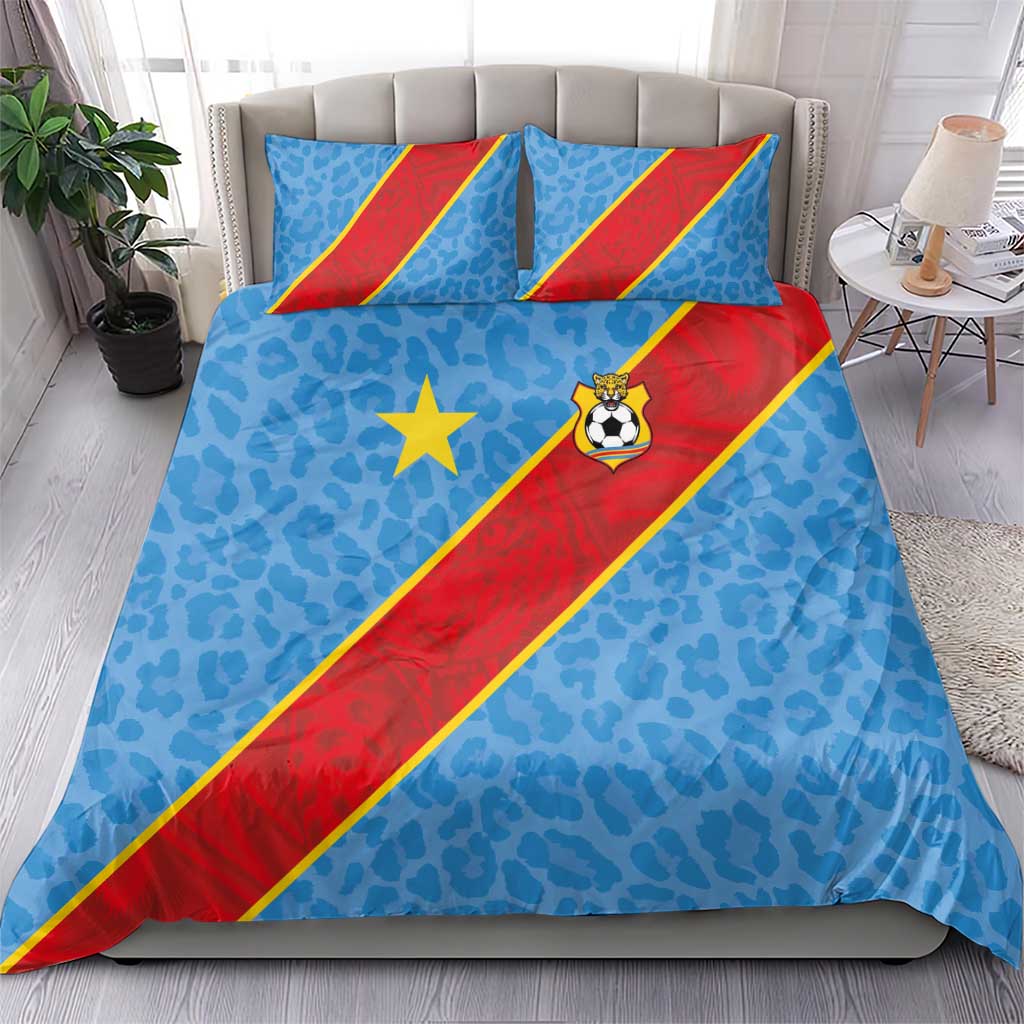DR Congo National Football Bedding Set Leopards Go Glory - African Pride