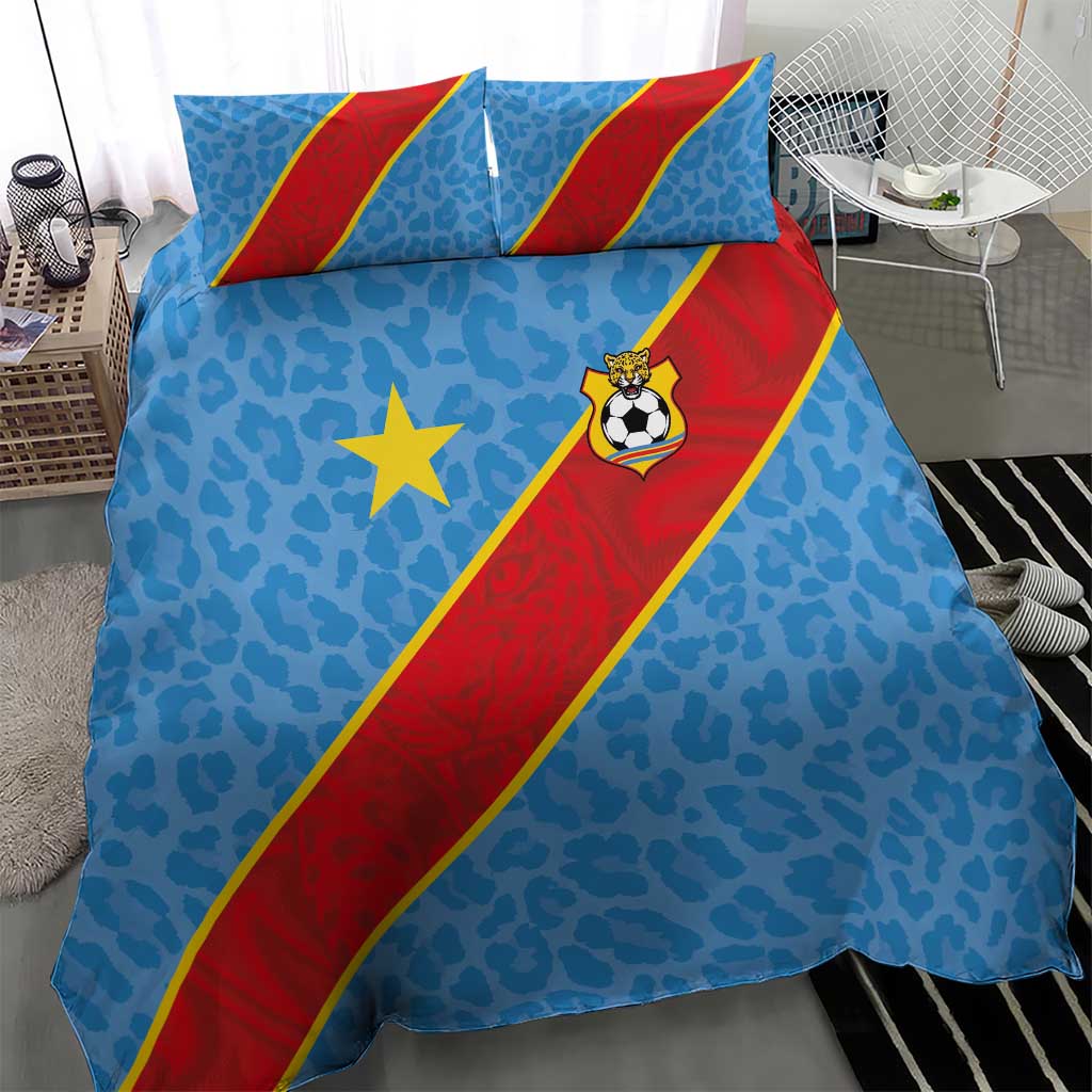 DR Congo National Football Bedding Set Leopards Go Glory - African Pride