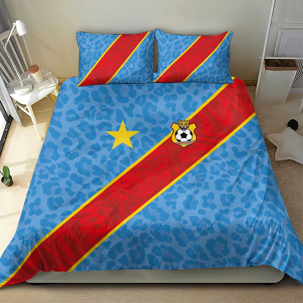 DR Congo National Football Bedding Set Leopards Go Glory - African Pride