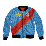 Custom DR Congo National Football Bomber Jacket Leopards Go Glory - African Pride