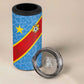 Custom DR Congo National Football 4 in 1 Can Cooler Tumbler Leopards Go Glory - African Pride