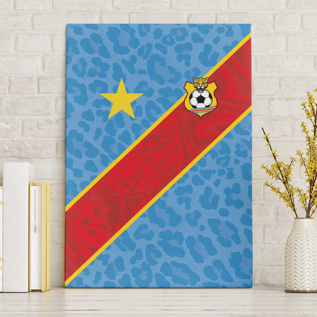 DR Congo National Football Canvas Wall Art Leopards Go Glory - African Pride