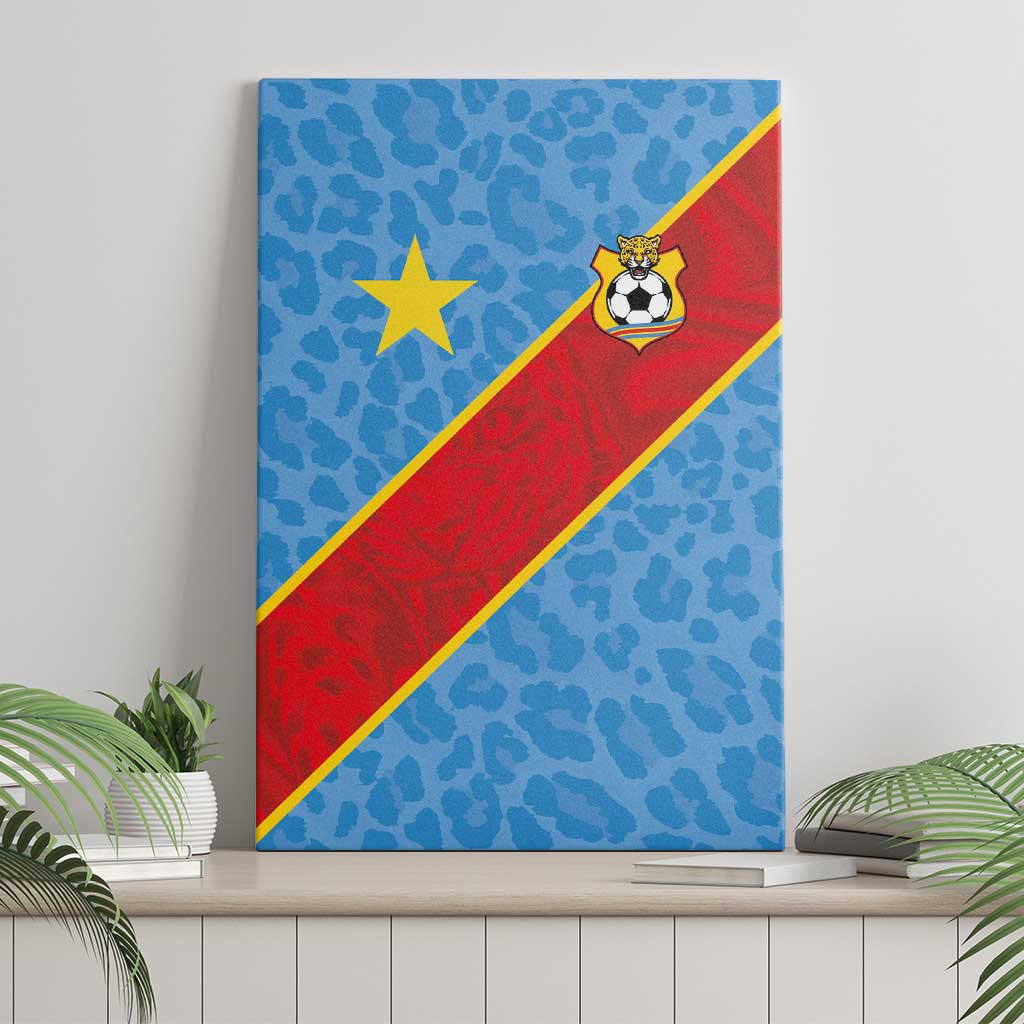 DR Congo National Football Canvas Wall Art Leopards Go Glory - African Pride
