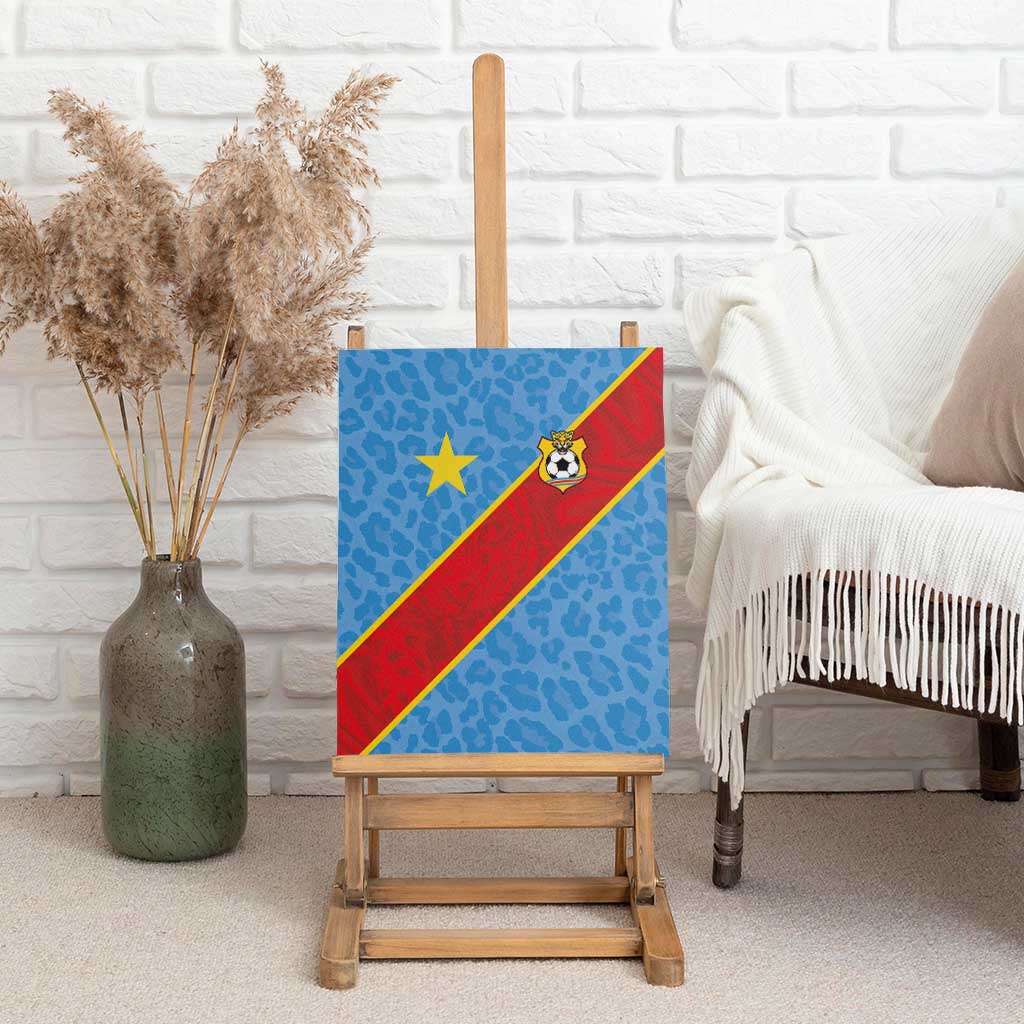 DR Congo National Football Canvas Wall Art Leopards Go Glory - African Pride