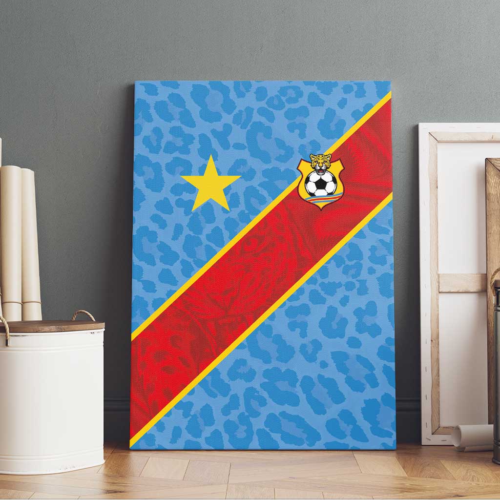 DR Congo National Football Canvas Wall Art Leopards Go Glory - African Pride