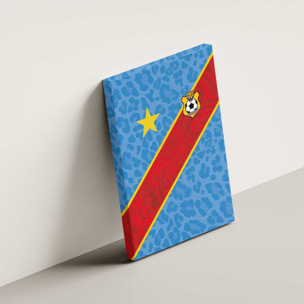 DR Congo National Football Canvas Wall Art Leopards Go Glory - African Pride