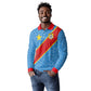 Custom DR Congo National Football Long Sleeve Polo Shirt Leopards Go Glory - African Pride