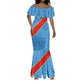 Custom DR Congo National Football Mermaid Dress Leopards Go Glory LT03