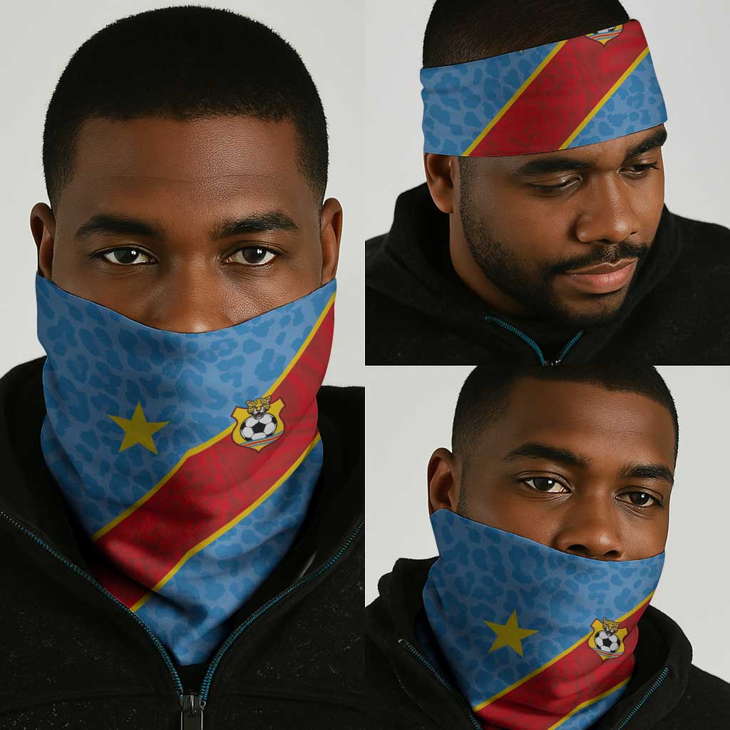 DR Congo National Football Neck Gaiter Leopards Go Glory - African Pride
