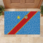 DR Congo National Football Rubber Doormat Leopards Go Glory - African Pride