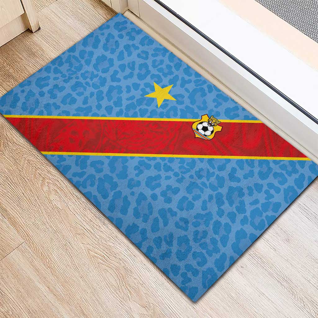 DR Congo National Football Rubber Doormat Leopards Go Glory - African Pride