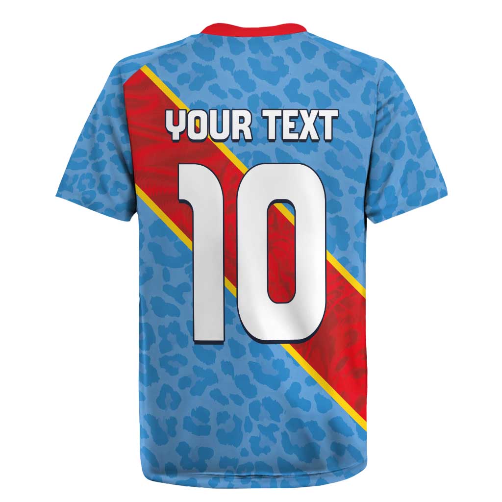 Custom DR Congo National Football Rugby Jersey Leopards Go Glory LT03