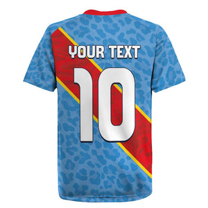 Custom DR Congo National Football Rugby Jersey Leopards Go Glory LT03