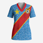 Custom DR Congo National Football Scrub Top Leopards Go Glory - African Pride