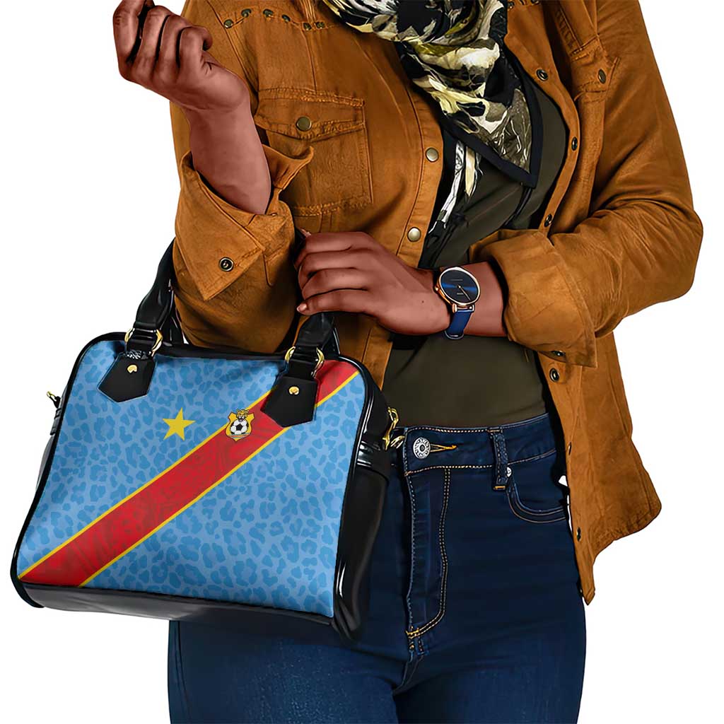 DR Congo National Football Shoulder Handbag Leopards Go Glory - African Pride
