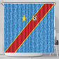 DR Congo National Football Shower Curtain Leopards Go Glory - African Pride