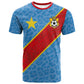 Custom DR Congo National Football T shirt Leopards Go Glory LT03