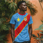 Custom DR Congo National Football T shirt Leopards Go Glory LT03