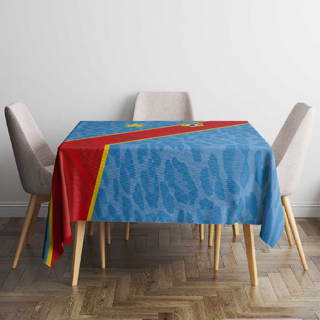 DR Congo National Football Tablecloth Leopards Go Glory - African Pride